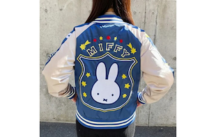 ミッフィーのスタジャン。かっこかわいい今までになかったミッフィーの斬新なデザインが新しすぎる、、！