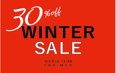 【NICOLE CLUB FOR MEN】winter sale start