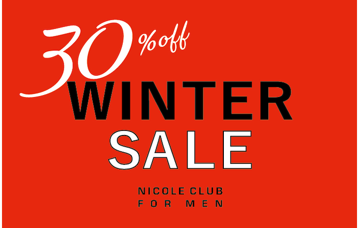 【NICOLE CLUB FOR MEN】winter sale start