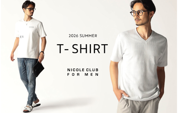 【NICOLE CLUB FOR MEN】2026 SUMMER T-SHIRT