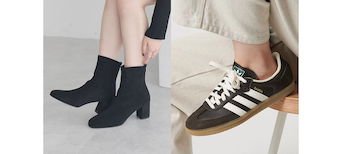 3. 足元は秋らしさと防寒性を重視