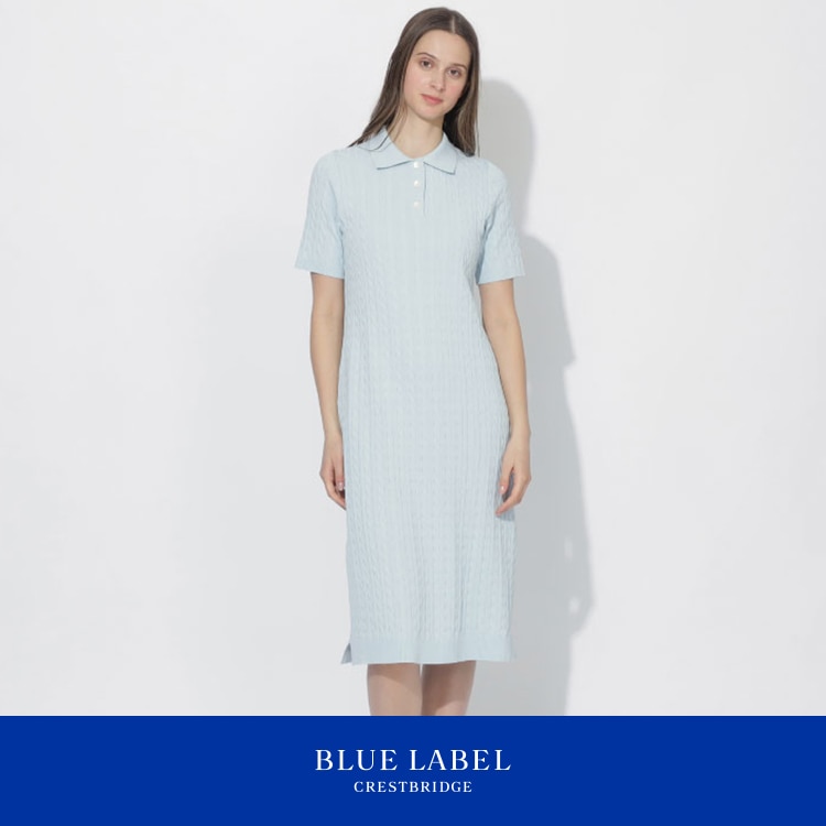 【新品・即日発送】ブルーレーベルクレストブリッジシフォンコンビドレス サイズ38 BLUE LABEL / BLACK LABEL CRESTBRIDGE｜シフォンコンビドレス