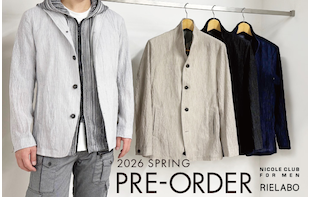 【NICOLE CLUB FOR MEN】WEB先行予約