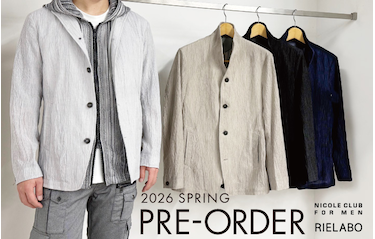 【NICOLE CLUB FOR MEN】WEB先行予約
