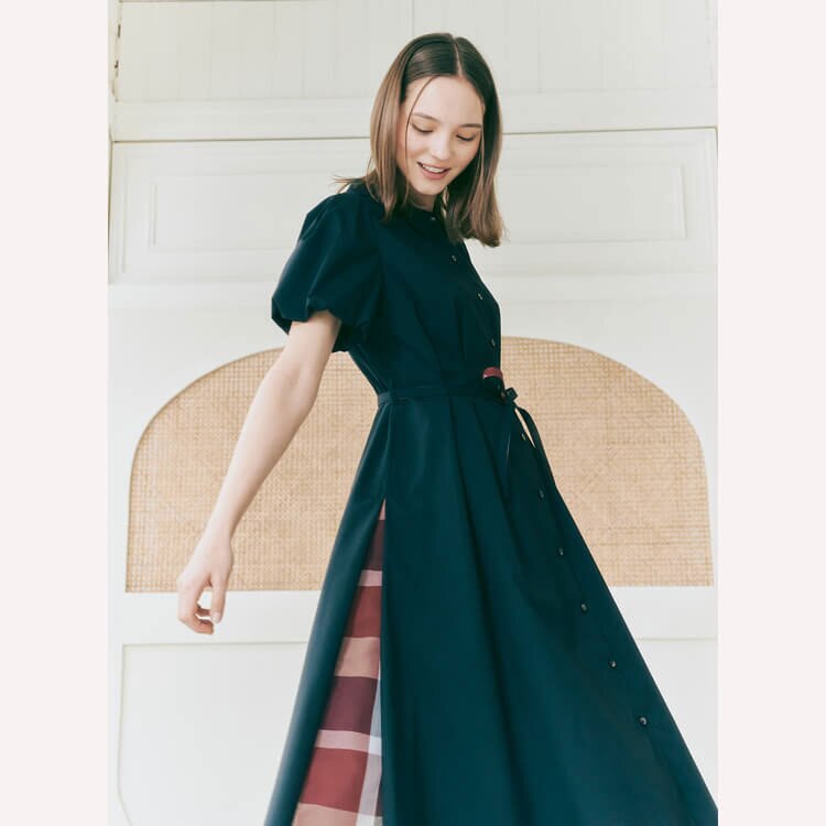 ♡bluelabelcrestbrige シフォンコンビドレス♡ BLUE LABEL / BLACK LABEL CRESTBRIDGE｜シフォンコンビドレス