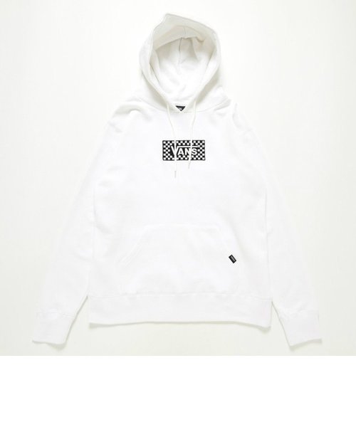 CD18FW-MC20　Checker Patch Pullover Hoodie　WHT/BLK　585408-0002