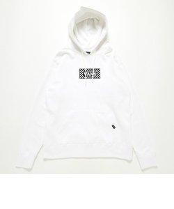 CD18FW-MC20　Checker Patch Pullover Hoodie　WHT/BLK　585408-0002