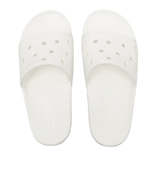 206121-100　Classic Crocs Slide　White　601655-0001