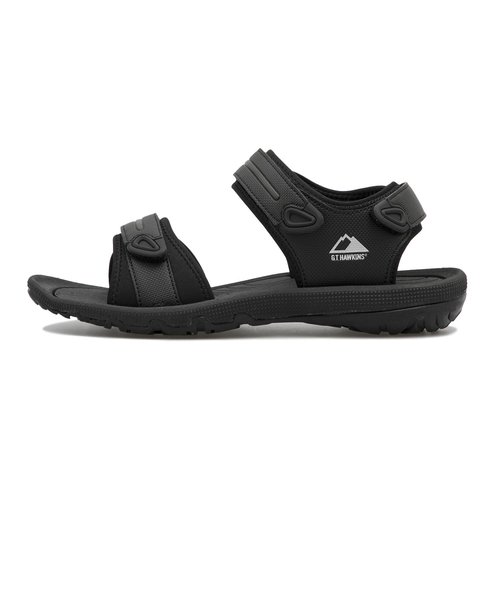 HS13126　OD STRAP SANDAL　BLACK　601486-0001