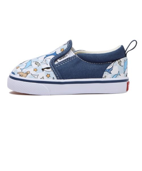 V98BABY ANML SLIP ON(12-14) NAVY/BLUE 