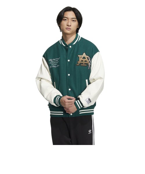 HZ7093 M MC VARSITY JKT(ｶﾚｯｼﾞ) CGRN/OWHT 631635-0001 | ABC-MART