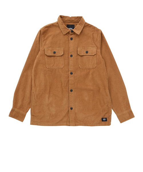 VN0006395RJ　M WAFFLE CORDUROY LS WOVEN　BONE BROWN　632904-0001