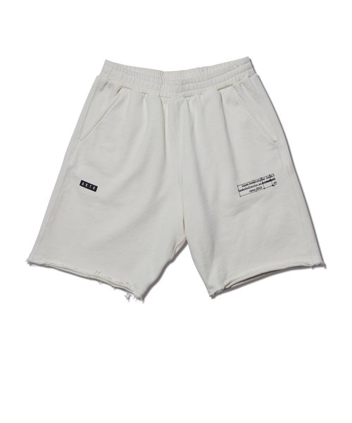 222-007002　CUT-UP SWEAT SHORTS　CREAM　642470-0002