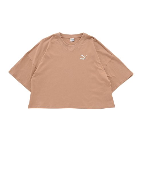 538052　W CL OVERSIZED TEE　89DUSTY TAN　639609-0002