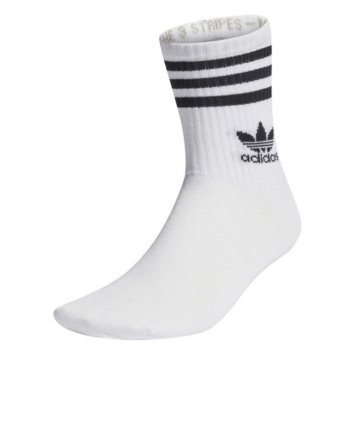 IJ0733　U MID CUT CREW SOCKS　WHITE　665998-0001