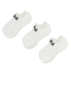 124R1211500　NO SHOW 3Pack SOCKS　WHITE　673317-0001