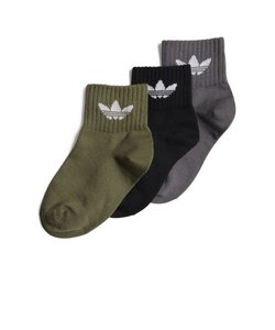 IZ3473　K ANKLE SOCK　GRY/BLK/OLIVE　682974-0001