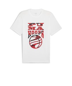 624827　M THE HOOPER TEE 1　08WHT/F.RED　685463-0002