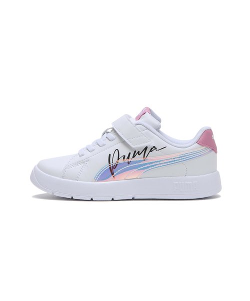 401272　17-21 COURTFLEX V3 PUMA PS　*02WHT/M.OUT　682535-0002