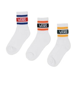 124K7210700　MULTI LINE 3PACK QUARTER SOCKS　MULTI　682211-0001