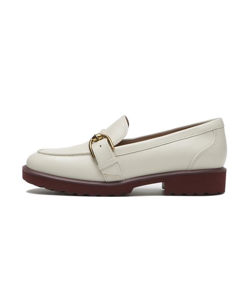 W30775　W GIANA BUCKLE LOAFERS　IVORY LTR　687320-0001