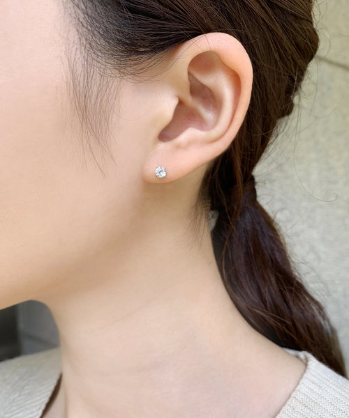 セカンドピアス] Ptキュービックピアス( 大) | TAKE-UP（テイクアップ