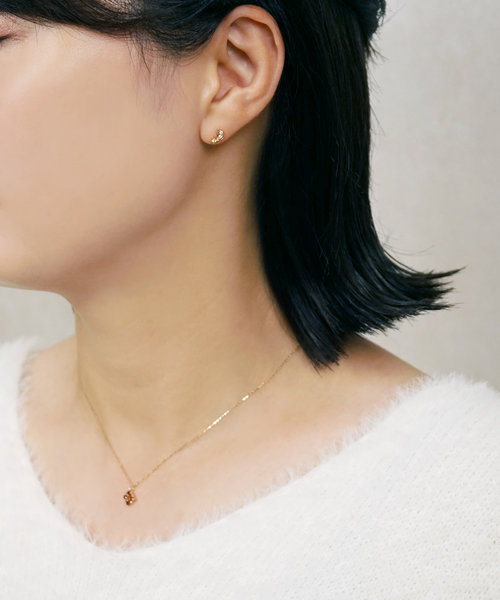 Solo Pierce】K18・K10 流れ星 ワンポイントハーフピアス | TAKE-UP