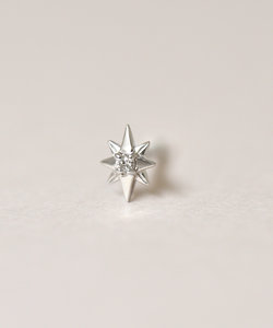 【 Solo Pierce】[ セカンドピアス] PTダイヤモンド シャインハーフピアス