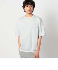 ハイブリットファブリックポケット付きクルーTシャツ