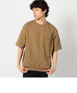 ハイブリットファブリックポケット付きクルーTシャツ