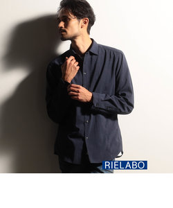 【RIELABO】リネンライクショートホリゾンタルカラーシャツ