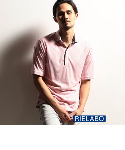 【RIELABO】グラフィカルジャカードスキッパー半袖ポロシャツ