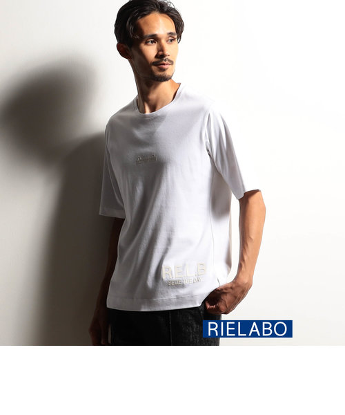 【RIELABO】ロゴ×フォトプリントクルーネックTシャツ
