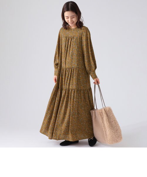 B Ming By Beams フラワープリント ティアード ワンピース 21aw B Ming Life Store By Beams ビーミングライフストアバイビームス の通販 Mall