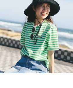 LACOSTE / クルーネック ボーダー Tシャツ