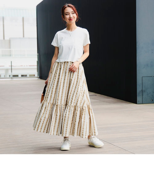 B:MING by BEAMS / ストライプ ティアード スカート | B:MING LIFE  