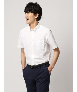 ワイシャツ／半袖／形態安定／RENU／ボタンダウンカラー／無地／BASIC／ドレスシャツ
