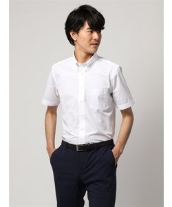 ワイシャツ／半袖／形態安定／ボタンダウンカラー／無地／BASIC／ドレスシャツ