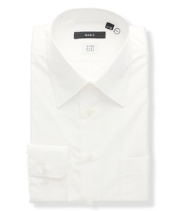 ワイシャツ／長袖／形態安定／RENU／レギュラーカラー／無地／BASIC／ドレスシャツ