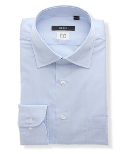 ワイシャツ／長袖／形態安定／ワイドカラー／ストライプ／BASIC／ドレスシャツ