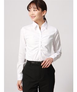 スキッパーシャーリングシャツ／Easy Care Stretch Blouse／destyle