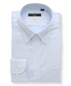 ワイシャツ／長袖／形態安定／ノンアイロンストレッチ／ボタンダウンカラー／BASIC／ドレスシャツ