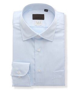 ワイシャツ／長袖／形態安定／ノンアイロンストレッチ／ワイドカラー／無地／BASIC／ドレスシャツ