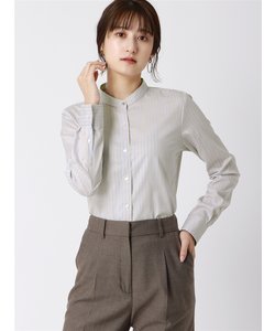 バンドカラーシャツ／High Quality Blouse ／ストライプ／destyle