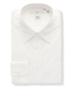 ワイシャツ／長袖／形態安定／ストレッチ／RENU／レギュラーカラー／無地／FIT／ドレスシャツ