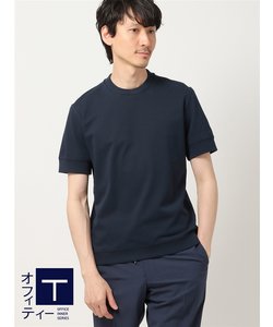 オフィT／Tシャツ／半袖／ウォッシャブル／接触冷感／プレーティング鹿の子／COMMUTECH