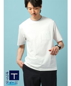 冷たいオフィT／Tシャツ／半袖／ウォッシャブル／接触冷感／クール天竺／COMMUTECH