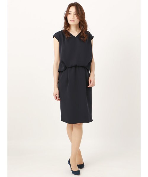 ウォッシャブル ポリエステルツイル フレンチスリーブワンピース Universal Language ユニバーサルランゲージ の通販 Mall