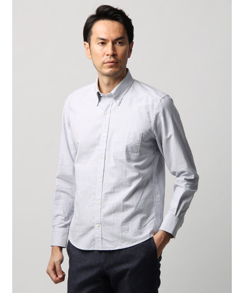 ETONNE／製品洗い スーピマコットンボタンダウンカラーシャツ