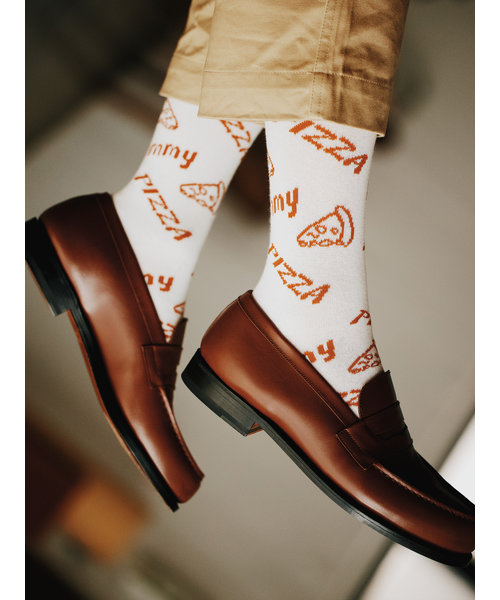 一部カラーSALE！【Tabio MEN】PIZZA socks